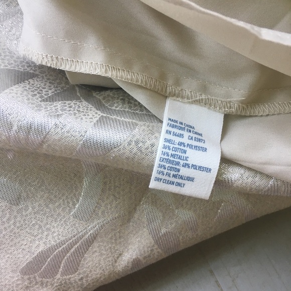 American Eagle Metallic Cream Strapless Dress - Picture 6 of 6